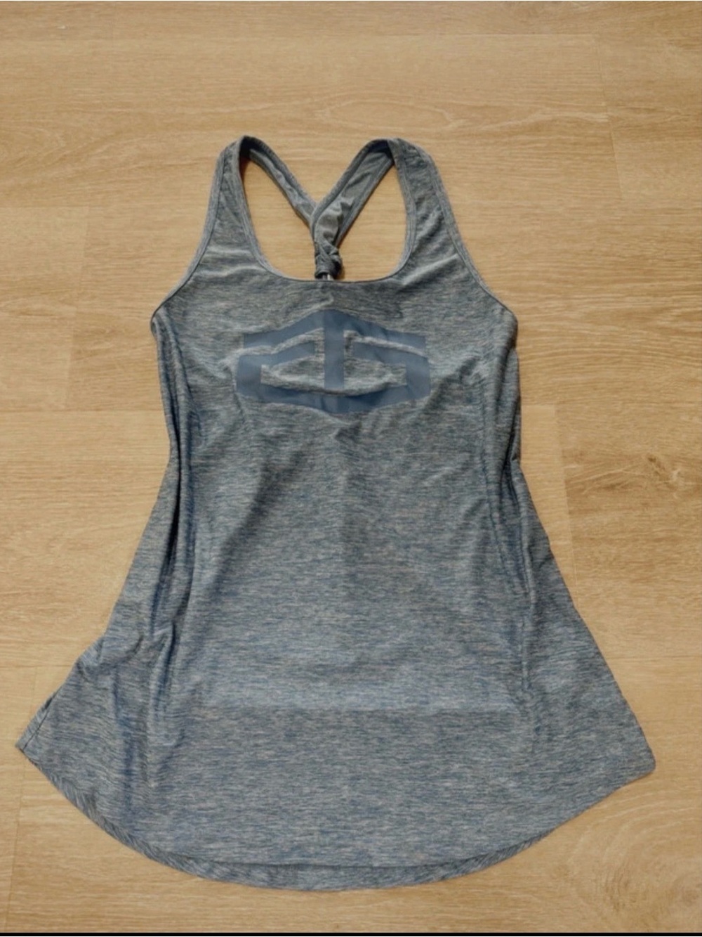 Tapout women's M knot detail razor back tank top blue 266